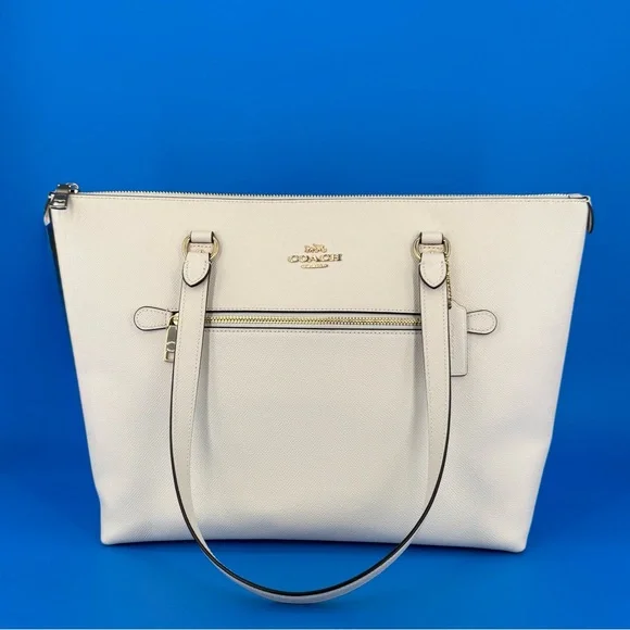 Coach Chalk Pebbled Leather Gallery Tote BagNWT & COA